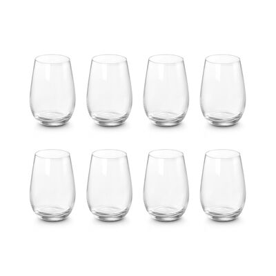 Ensemble de 8 verres à vin sans pied Ensemble de 8 verres à vin sans pied